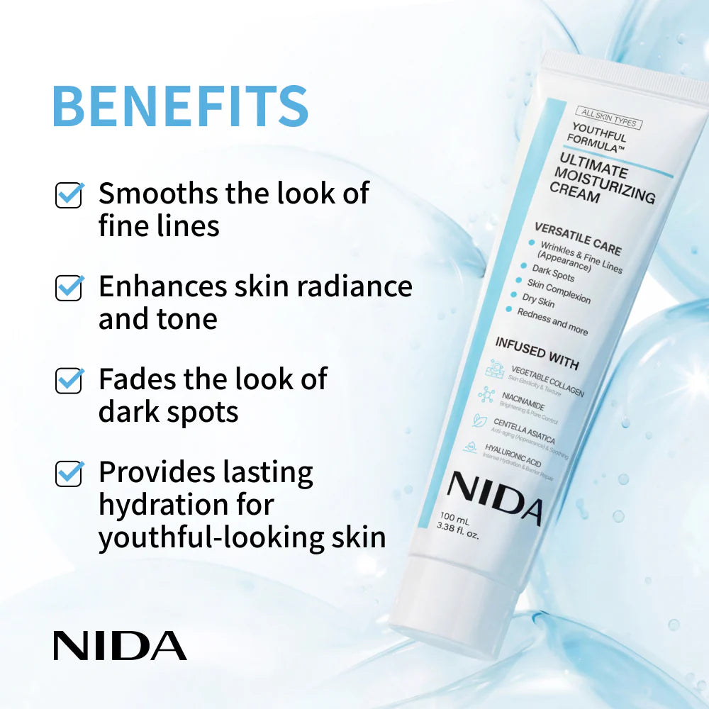 Crème hydratante suprême NIDA | Soin coréen SPF 50 | 100 ml