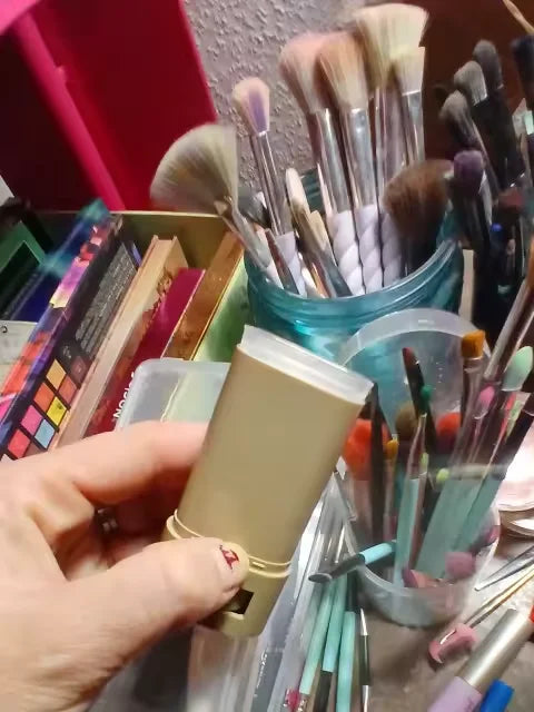 Olivia using the balm