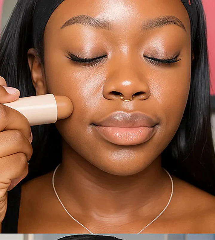 Renee using the balm